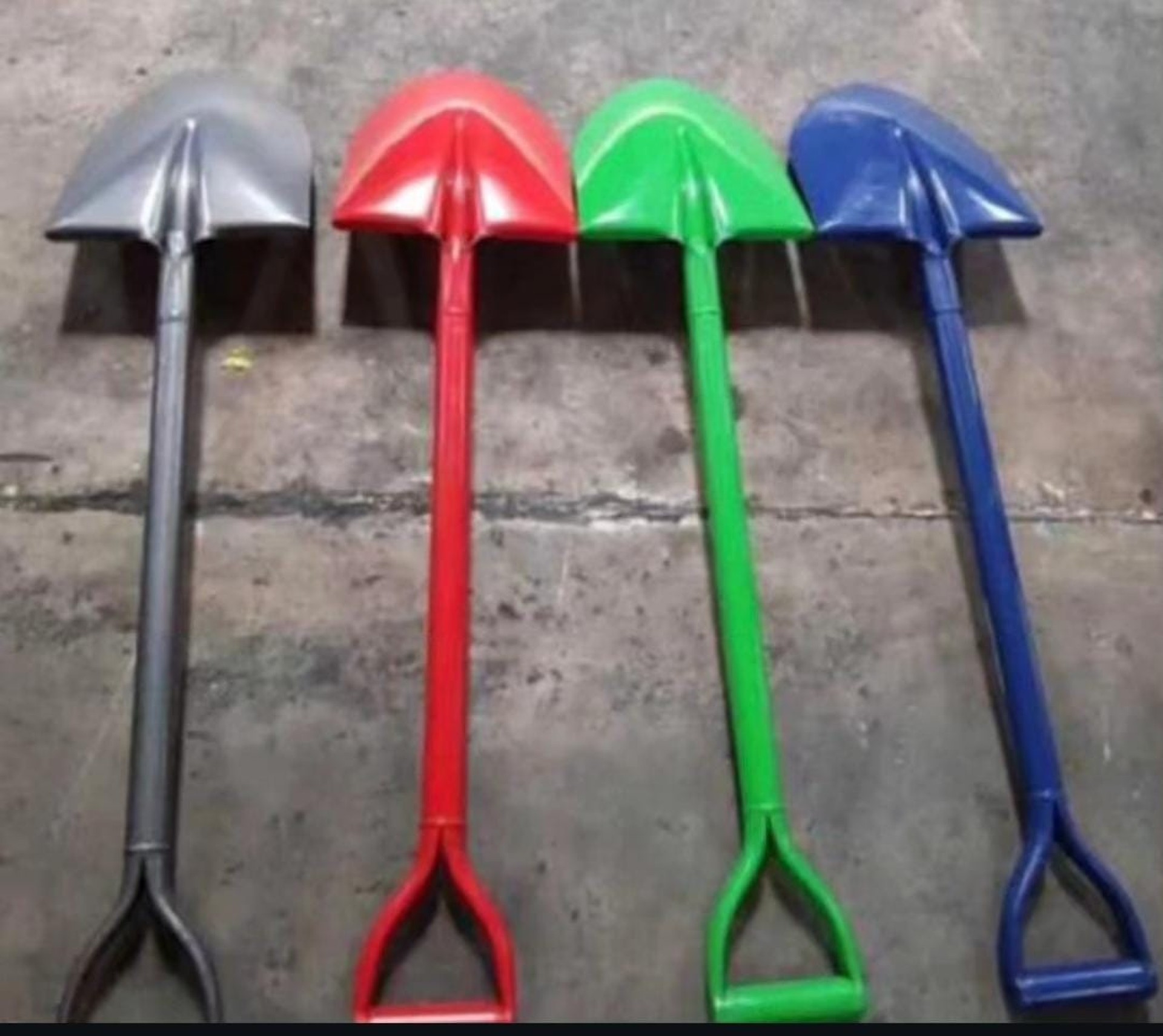 Steel shovel S503Y, gray/red/blue/green, 12 pcs view 2